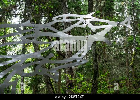 Price Sculpture Forest, Whidbey Island, Washington, Stati Uniti Foto Stock