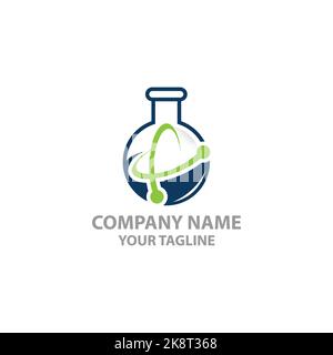 Labs Statistical Logo Design Template.EPS10 Illustrazione Vettoriale
