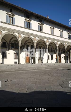 Loggia dei servizi di Maria Piazza Annunziata Firenze Italia Foto Stock