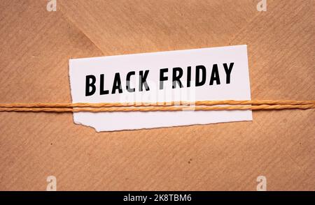 Primo piano immagine concettuale di un'idea di business che mostra il Black Friday Foto Stock