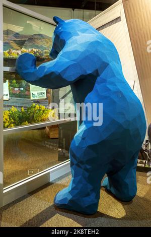 Versione in miniatura di 'i See What You Mean', The Big Blue Bear, di Lawrence Argent), Denver A to Z Exhibit, History Colorado Center, Denver, CO USA Foto Stock