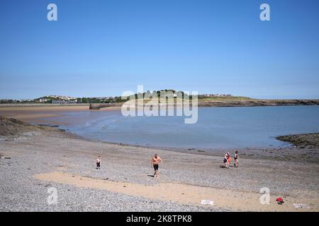 Watch House o Watch Tower Bay Barry South Wales UK Foto Stock