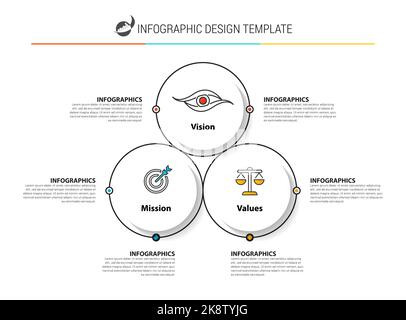 Modello di progettazione infografica. Concetto creativo in 3 fasi. Può essere utilizzato per il layout del flusso di lavoro, il diagramma, il banner, il webdesign. Illustrazione vettoriale Illustrazione Vettoriale