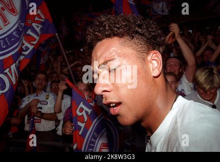 Oslo 6 agosto 1997. Calciatore John Carew. Foto; Cornelius Poppe / NTB Foto Stock