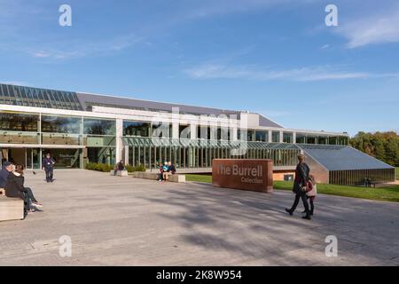 Il nuovo ingresso principale alla collezione Burrell nel Pollok Country Park, Glasgow Foto Stock