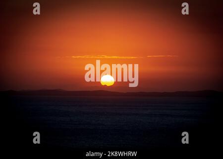 Tramonto nel Mar Brasiliano Foto Stock
