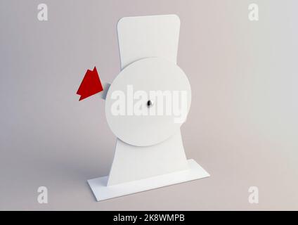 3D illustrazione di una ruota di fortuna per i pareggi fortunati Foto Stock