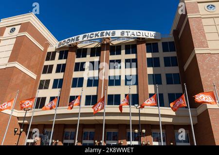 Stillwater, Oklahoma - 21 ottobre 2022: Boone Pickens Stadium, sede della squadra di football della Oklahoma state University Foto Stock