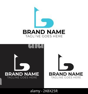 Logo lettera b. Marchio identità vettore aziendale b icona e logo. Illustrazione Vettoriale