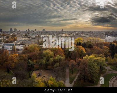 Vista della città vecchia nella città di Lodz, Polonia. Foto Stock