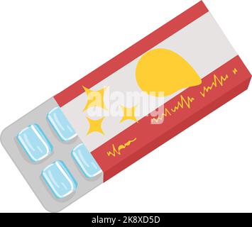 Fumetto icona gomma bolla vettore. Confezione di avambracci Illustrazione Vettoriale