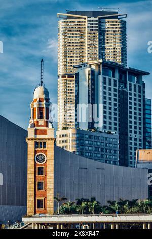 Hong Kong clock tower Foto Stock
