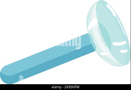 Icona lente a contatto vettore cartoon. Soluzione per gli occhi Illustrazione Vettoriale