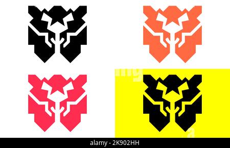 tiger logo design , tiger icona design vettore Illustrazione Vettoriale