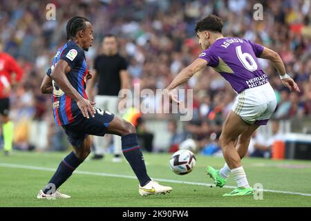 Alvaro Aguado di Real Valladolid CF durante la partita Liga tra FC Barcelona e Real Valladolid CF allo Spotify Camp Nou di Barcellona, Spagna.BARCELLONA, SPAGNA - AGOSTO 28: Alvaro Aguado di Real Valladolid CF durante la partita Primera Division tra FC Barcelona e Real Valladolid CF a Spotify Camp Nou il 28 agosto 2022 a Barcellona, Spagna (Photo by DAX Images/Orange Pictures) Foto Stock