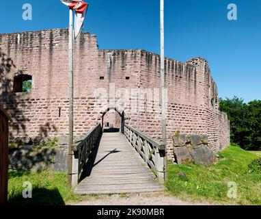 Francia, Alsazia, basso Reno, castello di Wangenbourg Engenthal. Foto Stock