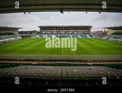 Plymouth, Regno Unito. 25th Ott 2022. Vista generale di Home Park durante la partita della Sky Bet League 1 Plymouth Argyle vs Shrewsbury Town a Home Park, Plymouth, Regno Unito, 25th ottobre 2022 (Foto di Stanley Kasala/News Images) a Plymouth, Regno Unito il 10/25/2022. (Foto di Stanley Kasala/News Images/Sipa USA) Credit: Sipa USA/Alamy Live News Foto Stock