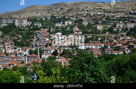 Ayas Town, situato ad Ankara, Turchia, è una regione turistica con le sue vecchie case e moschee storiche. Foto Stock