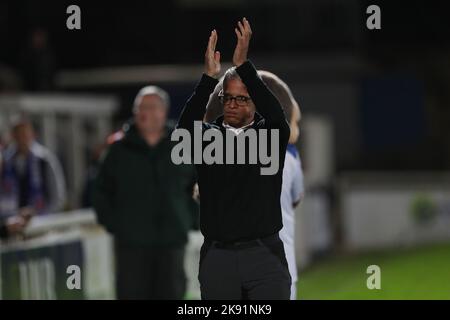 Hartlepool United Interim manager Keith Curle durante la partita della Sky Bet League 2 tra Hartlepool United e Salford City a Victoria Park, Hartlepool, martedì 25th ottobre 2022. (Credit: Marco Fletcher | NOTIZIE MI) Credit: NOTIZIE MI & Sport /Alamy Live News Foto Stock