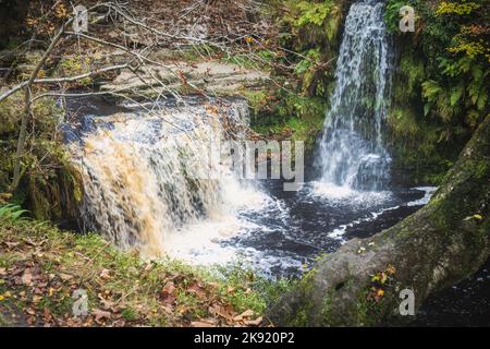 Cascata Lumb Hole vicino a Hardcastle Crags Foto Stock