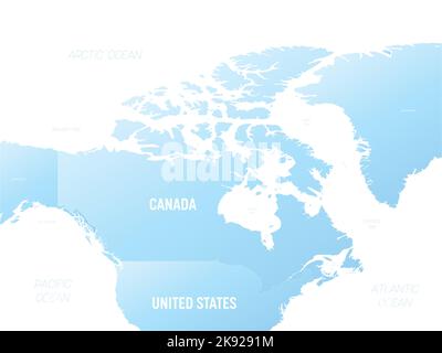 Canada Mappa politica dettagliata con le scuderie Illustrazione Vettoriale