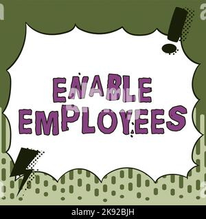 Firma a mano attiva dipendenti. Concetto che significa lavori che contribuiscono a preservare o ripristinare l'ambiente uomo d'affari che punta importante Foto Stock