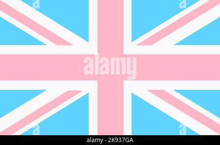 Gran Bretagna trans gender flag Union jack Foto Stock