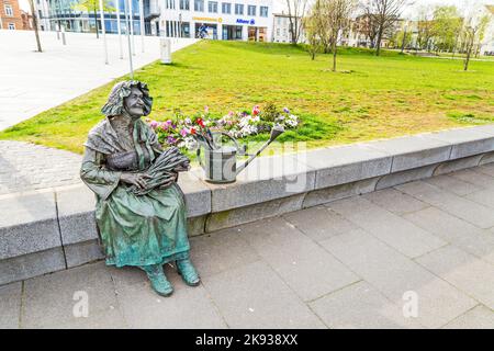 SCHWERIN, GERMANIA - 12 APRILE: memoriale per Martha Klingberg il 12 aprile 2014 a Schwerin, Germania. Martha Klingberg ha raccolto 17 firme per procl Foto Stock