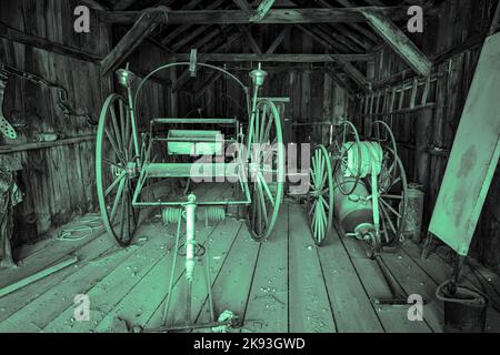 Foto in bianco e nero di Ghost Town in California Foto Stock
