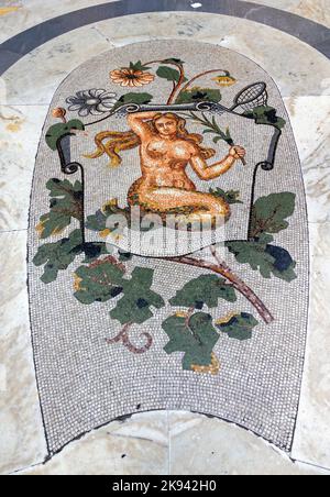 Virgo zodiaco mosaico Napoli Foto Stock