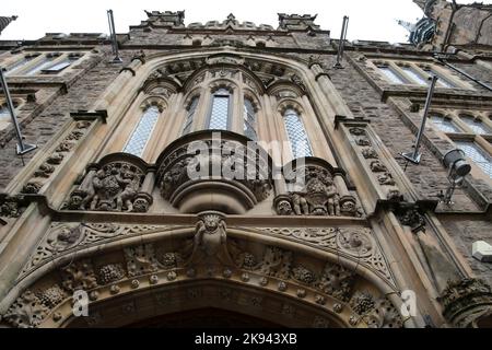 Facciata della Chiesa Presbiteriana a Belfast, Irlanda del Nord Foto Stock