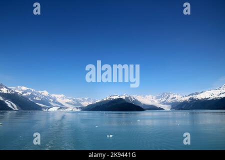 Harvard Glacier e Yale Glacier a College Fjord, Alaska, Stati Uniti Foto Stock