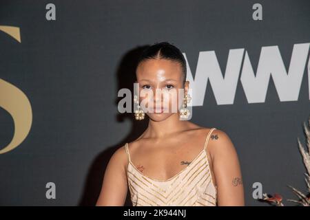 New York, Stati Uniti. 25th Ott 2022. Myha'la Herrold partecipa ai WWD Honors 2022 di Cipriani South Street a New York City. Credit: SOPA Images Limited/Alamy Live News Foto Stock