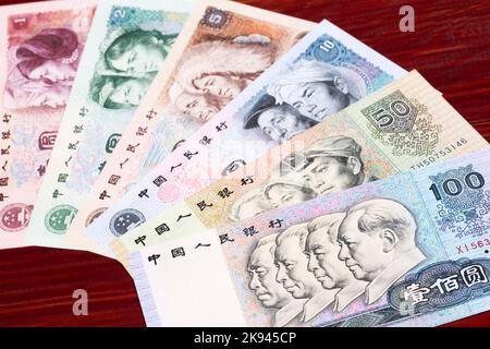 Vecchi soldi cinesi - Yuan un background di affari Foto Stock