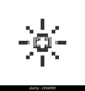 Icona dell'interfaccia utente in pixel in modalità luce Illustrazione Vettoriale