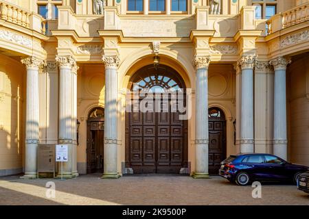 Castello di Schwerin, sede del parlamento di Stato del Meclemburgo-Pomerania occidentale Foto Stock