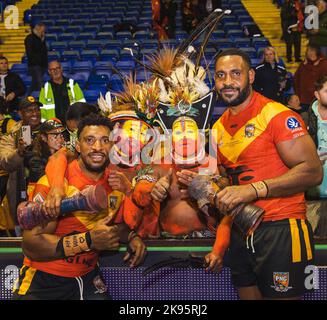 Papua Nuova Guinea / Isole Cook allo stadio Halliwell Jones di Warrington Foto Stock