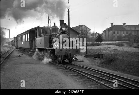 Stoccolma - Ferrovia Roslagen, SRJ Lok 11 Schebo demolita nel 1939. Foto Stock
