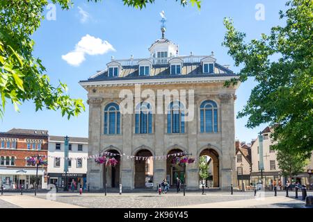 Abingdon County Hall (Museo), Market Place, Abingdon-on-Thames, Oxfordshire, Inghilterra, Regno Unito Foto Stock