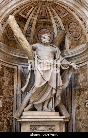 Stato della Città del Vaticano. 19th Set, 2022. Interno, statua, Basilica di San Pietro. (Credit Image: © Mark Avery/ZUMA Press Wire) Foto Stock