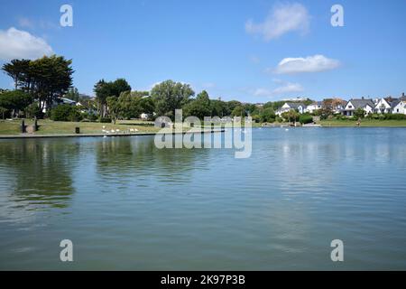 Marine Lake at Cold Knap Gardens Barry South Wales, Regno Unito Foto Stock