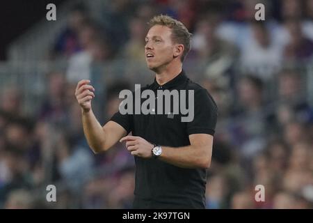 Barcellona, Spagna. Il 26 ottobre 2022, durante la partita della UEFA Champions League, il gruppo C tra il FC Barcelona e il Bayern Monaco ha giocato allo Stadio Spotify Camp Nou il 26 ottobre 2022 a Barcellona, Spagna. (Foto di Bagu Blanco / PRESSIN) Foto Stock