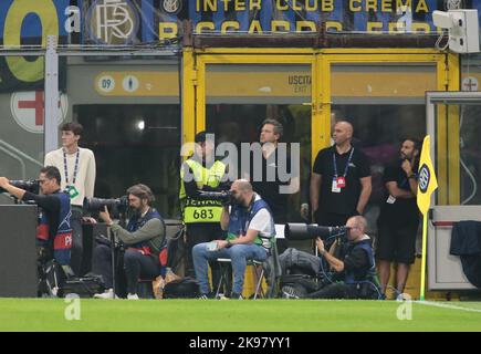 Milano, Italia. 26th Ott 2022. L'OPPO durante la UEFA Champions League Group C, partita di calcio tra FC Inter e Victoria Plzen, il 26 ottobre 2022 allo stadio di San Siro, Italia. Photo Nderim Kaceli Credit: Independent Photo Agency/Alamy Live News Foto Stock