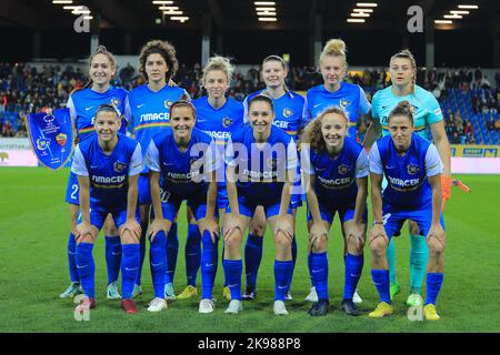 SKN St Ponten linea di partenza per la partita di gruppo UEFA Womens Champions Legaue SKN St Ponten v AS Roma (Tom Seiss/ SPP) Credit: SPP Sport Press Photo. /Alamy Live News Foto Stock