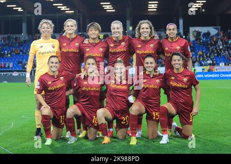 COME Roma linea di partenza per la partita di gruppo UEFA Womens Champions Legaue SKN St Ponten v AS Roma (Tom Seiss/ SPP) Credit: SPP Sport Press Photo. /Alamy Live News Foto Stock