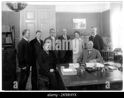 Personale alla spedizione dell'ispettore del traffico. State Railways, SJ. Foto Stock