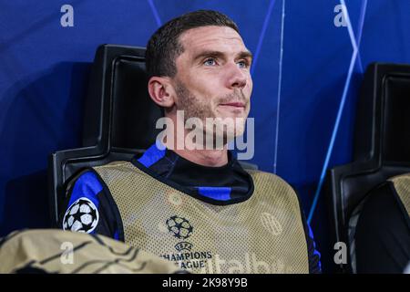 Milano, Italia. 26th Ott 2022. Robin Gosens del FC Internazionale visto durante la UEFA Champions League 2022/23 Group Stage - Gruppo C partita di calcio tra FC Internazionale e FC Viktoria Plzen allo Stadio Giuseppe Meazza. Punteggio finale; Inter 4:0 Viktoria Plzen. Credit: SOPA Images Limited/Alamy Live News Foto Stock