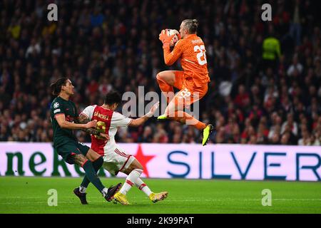 OLANDA, AMSTERDAM - 26 OTTOBRE 2022: UEFA Champions League partita Ajax vs Liverpool Foto Stock