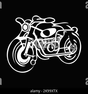 Design vettoriale logo moto. Grande logo motociclistico. Logo motociclistico. Illustrazione Vettoriale