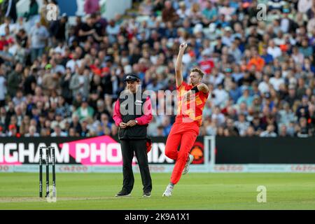 Taken on 19 Aug 2022 / The Hundred / Warwickshire County Cricket Club / Edgbaston / Birmingham Phoenix / Northern Superchargers Foto Stock